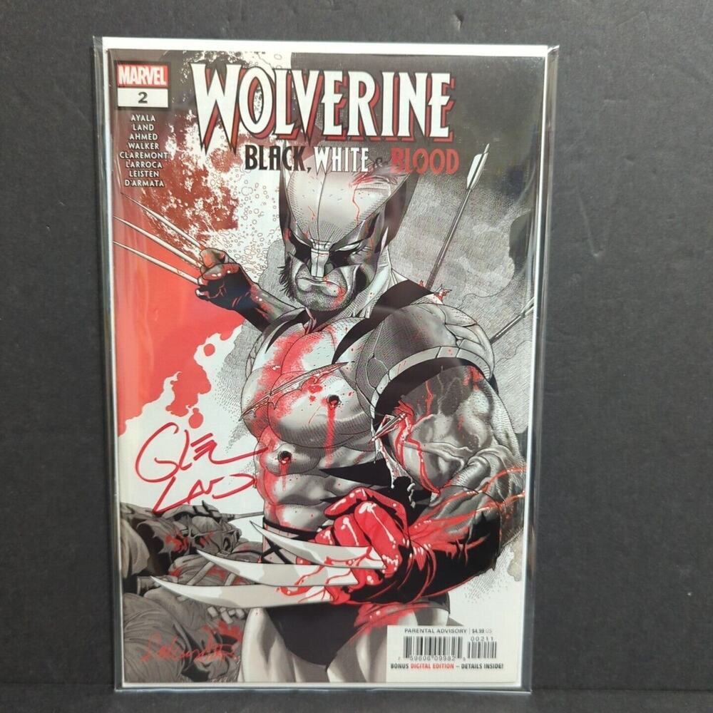 WOLVERINE BLACK, WHITE & BLOOD 2 NM 2021 SALVADOR LARROCA CVR Signe By Greg Land
